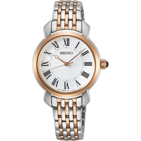 SEIKO 精工 CS 系列羅馬女錶-雙色/29.2mm 6N01-00F0KS(SUR628P1)