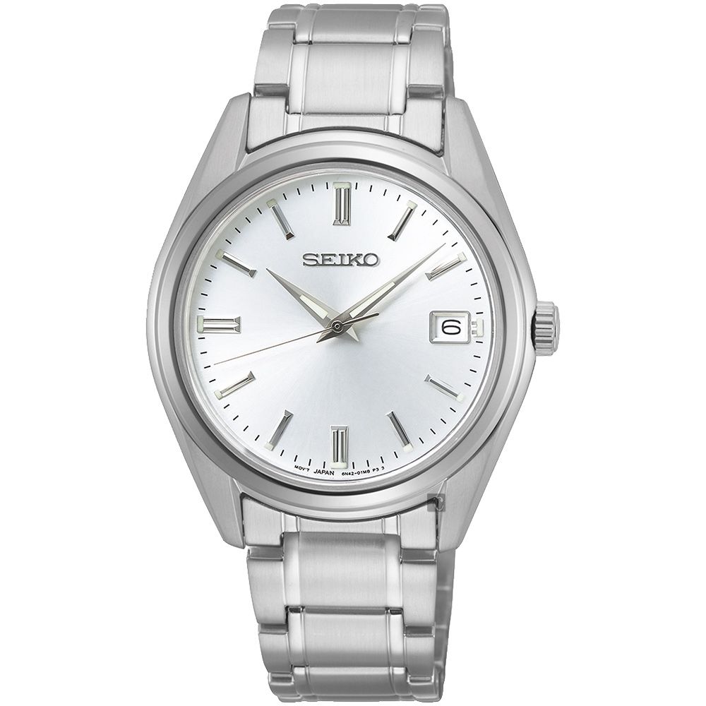 SEIKO 精工 CS 時尚石英女錶-銀/36mm 6N42-00L0S(SUR315P1)