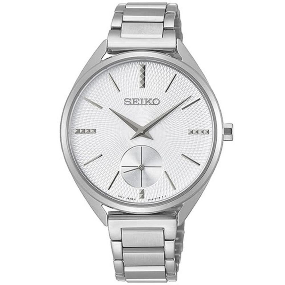 SEIKO 精工 CS系列經典小秒針時尚腕錶/銀/34mm (6G28-00Y0S/SRKZ53P1)SK003