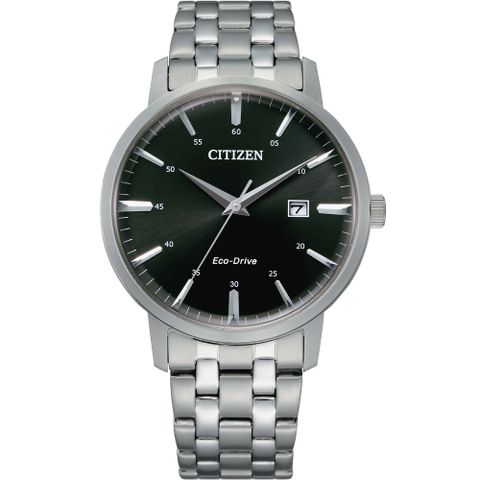 CITIZEN 質感簡約三針光動能時尚腕錶BM7460-88E