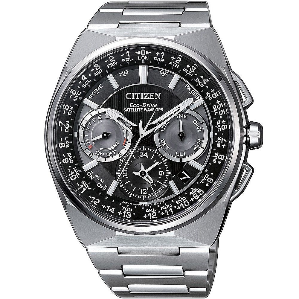 CITIZEN 星辰   光動能鈦金屬衛GPS星對時腕錶 CC9009-81E