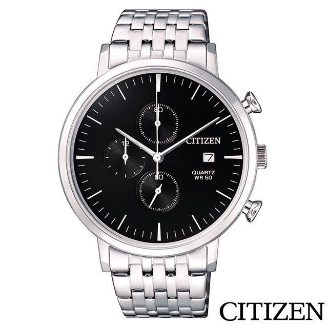 CITIZEN 星辰  都會潮流風尚三眼計時石英腕錶 AN3610-55E