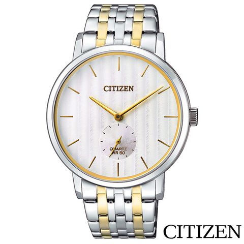 CITIZEN 星辰 紳士風範小秒針石英男錶 BE9174-55A