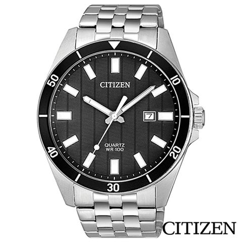 CITIZEN 星辰 恢宏大度鋼帶石英男錶 BI5050-54E