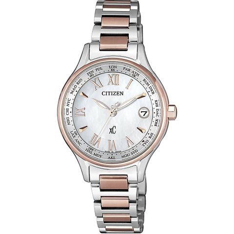 CITIZEN XC 優雅時光電波光動能腕錶/EC1169-50W