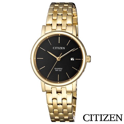 CITIZEN 星辰 質感金系風格石英女錶 EU6092-59E