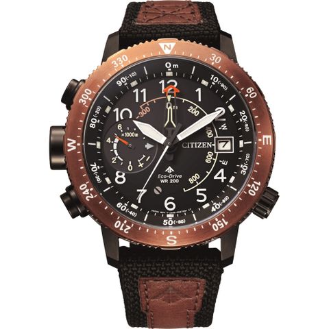 CITIZEN 航空飛行光動能200米腕錶BN4049-11E