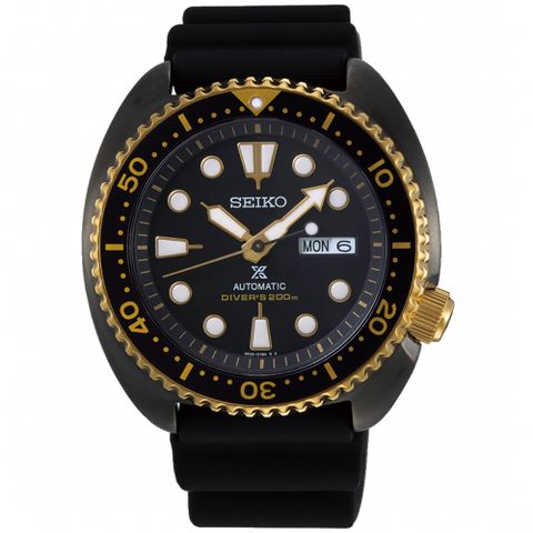 SEIKO 精工 PROSPEX DIVER SCUBA黑水鬼200米機械潛水錶/黑/42mm(4R36-07L0K/SRPD46J1)