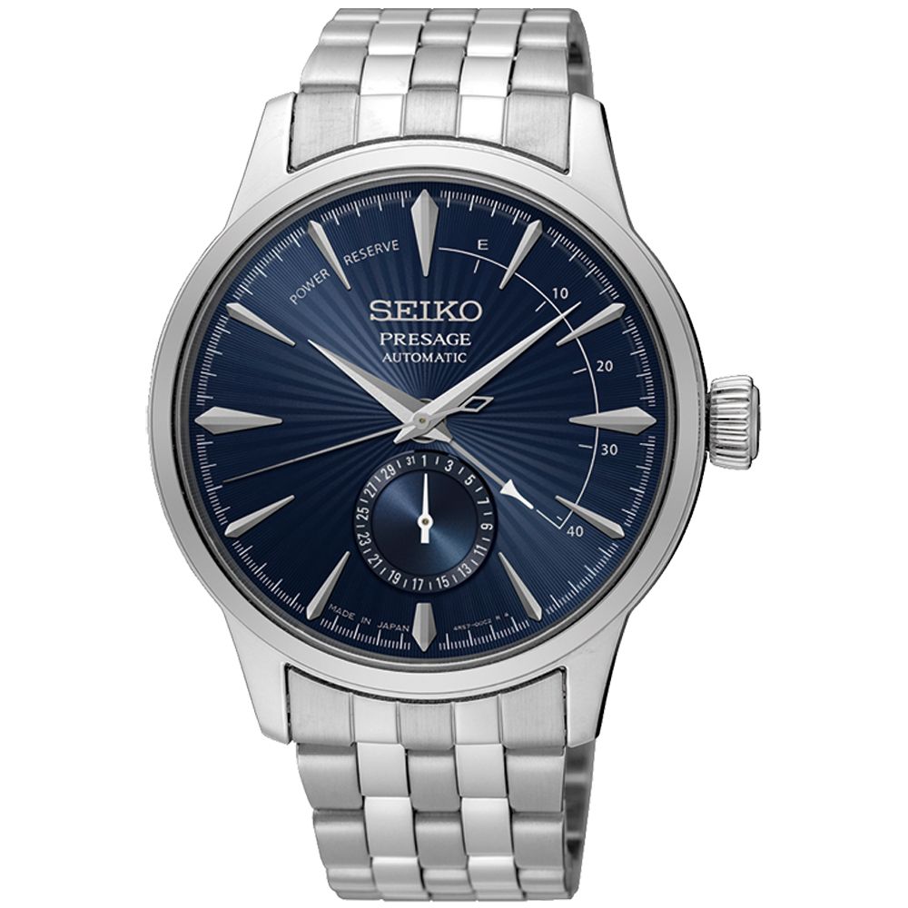 SEIKO 精工   PRESAGE 雞尾酒系列動力儲存機械錶/藍/40.5mm (4R57-00E0A/SSA347J1)SK003