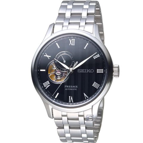 4R39-00W0D SSA377J1 SEIKO精工Presage沉穩風格羅馬開芯機械腕錶 