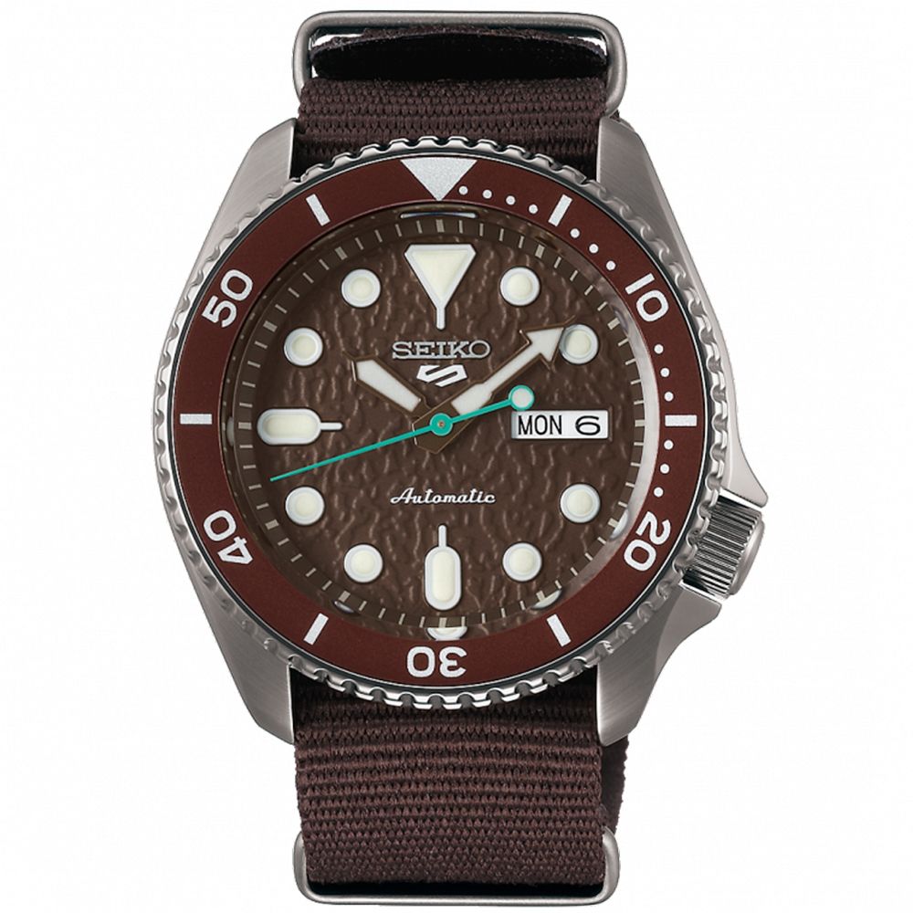 SEIKO 精工 5 Sports 綻放自我機械錶/咖啡/42.5mm (4R36-07G0E/SRPD85K1)SK003