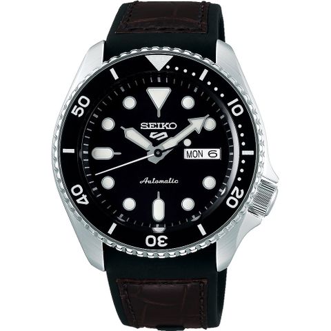 快閃★激殺優惠↘快速出貨【SEIKO】精工 5 Sports 系列 SRPD55K2 膠錶帶 潛水錶 機械男錶 4R36-07G0C 黑/銀 42.5mm