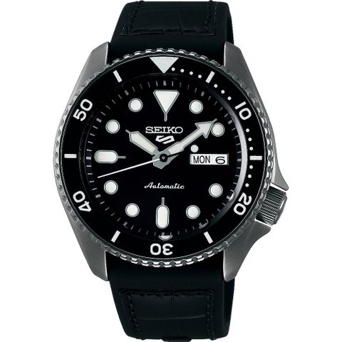 SEIKO 精工 5 Sports 系列 SRPD65K3 膠錶帶 機械男錶 潛水錶 4R36-07G0X 黑 42.5mm