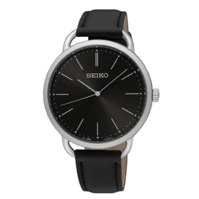 SEIKO 精工  紳士情人皮革時尚腕錶/38mm/6N01-00A0D/SUR233P1