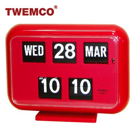 原廠公司貨保固2年TWEMCO 機械式翻頁鐘 英文萬年曆 德國機芯 可桌放璧掛