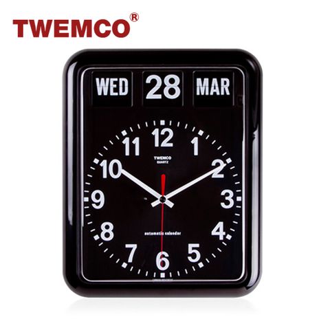 原廠公司貨保固2年TWEMCO 機械式翻頁鐘 德國機芯 英文萬年曆 掛鐘