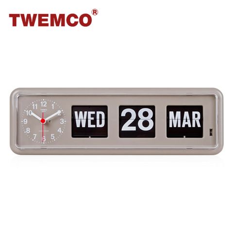 原廠公司貨保固2年TWEMCO 機械式翻頁鐘 德國機芯 英文萬年曆 可壁掛及桌放