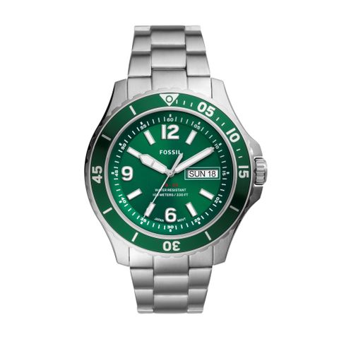 ★享指定專櫃售後服務★FOSSIL運動潛水綠色時尚腕錶FS5690