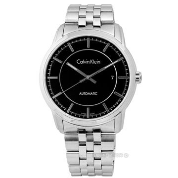 Calvin Klein CK / K5S34141 / Infinite卓越自信質感不鏽鋼機械男錶 黑色 42mm