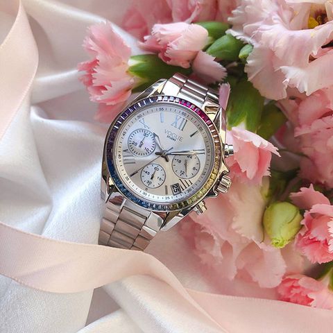 新品：快速出貨VOGUE STUDIO 晶彩璀璨系列計時女錶-36mm 5V1905-121S-WM