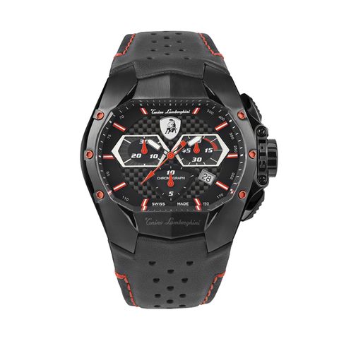 Tonino Lamborghini 藍寶堅尼 T9GA 酷炫飆速潮流造型三眼計時皮帶手錶
