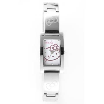 【HELLO KITTY】凱蒂貓秀氣質感流行手錶 (銀/白 LK679LWWI)
