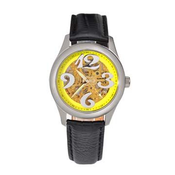 特賣3.8折FLUNGO佛朗明哥愛麗絲花園機械腕錶(黃)