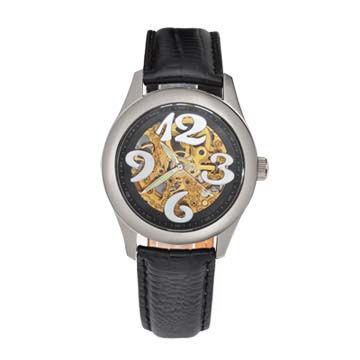 特賣3.8折FLUNGO佛朗明哥愛麗絲花園機械腕錶(黑)