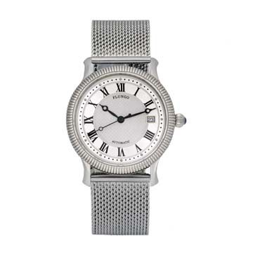 FLUNGO佛朗明哥米蘭羅馬假期機械腕錶(銀)