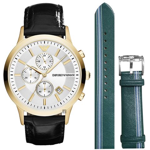 Emporio Armani 義式經典計時套錶-43mm AR11233SET