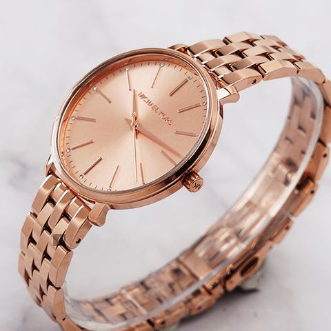 Michael Kors Pyper 紐約時尚女錶-玫瑰金/38mm MK3897