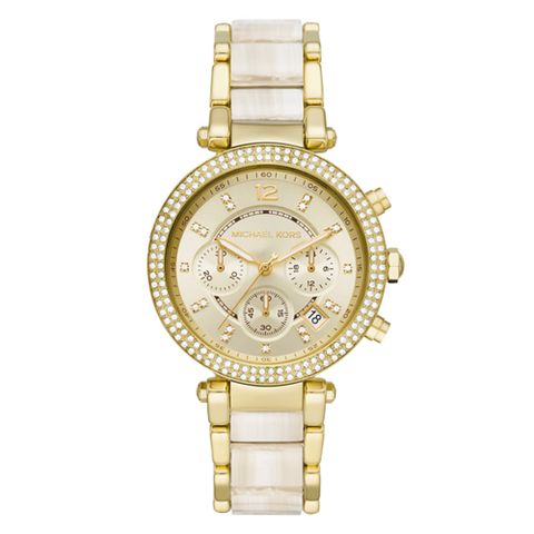 Michael Kors 閃耀時間三眼腕錶-金