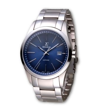 Sigma 適馬 時光迷人藍寶石鏡面時尚腕錶/41mm/9814M-3