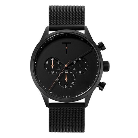 TYLOR 時尚原動力三眼腕錶-黑