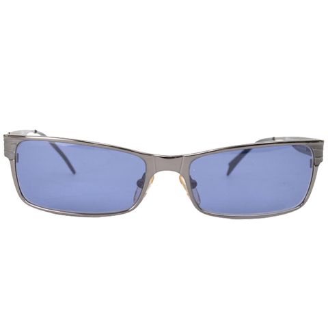 【Vivienne Westwood】英倫龐克搖滾款太陽眼鏡(銀灰/藍) VW504-02