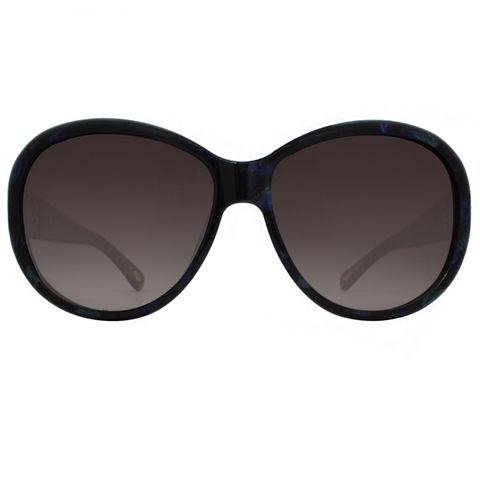 LOEWE 羅威新春天款 特別壓紋系列太陽眼鏡(深藍/金 SLW808-0AHP)