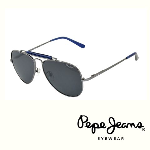 Pepe Jeans 英倫金屬雙樑水滴太陽墨鏡 (槍色) PJ5057PC2