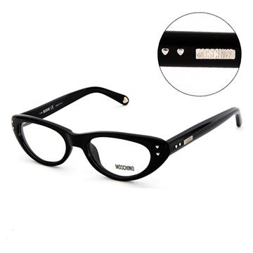 MOSCHINO 經典造型平光眼鏡(黑) MO02301