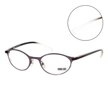 Anna Sui 日本安娜蘇 時尚漸層金屬造型平光眼鏡(紫) AS03702