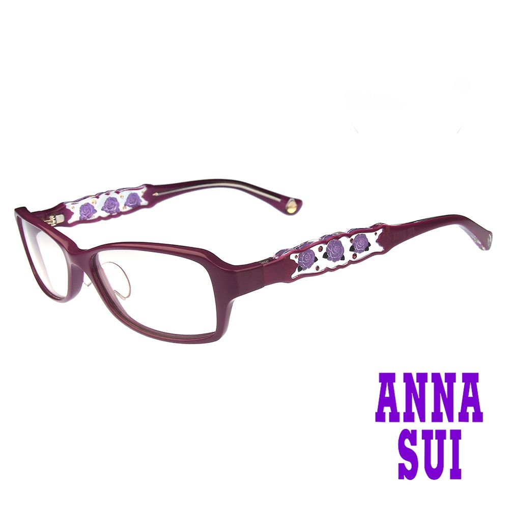 Anna Sui 安娜蘇   經典紫薔薇祕密花園造型眼鏡(紫色) AS519-1700