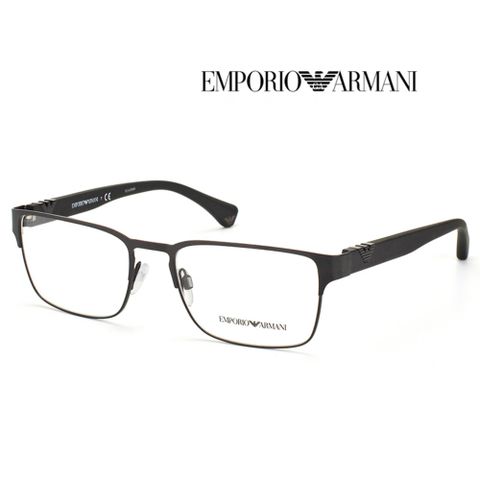 EMPORIO ARMANI 亞曼尼 金屬複合光學眼鏡 EA1027 3001 霧黑 公司貨