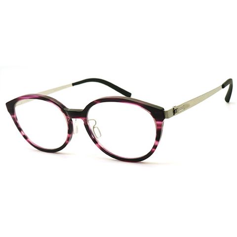 降價優惠↘↘快速出貨【ByWP】光學眼鏡鏡框 BYA17809FIL-BS 德國薄鋼 圓框眼鏡 琥珀粉 複合式膠框 無螺絲 51mm