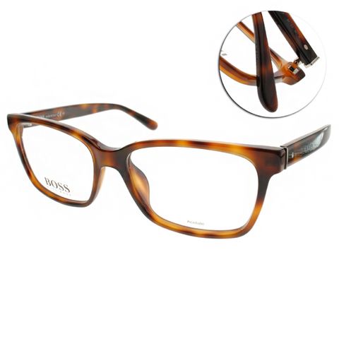HUGO BOSS 光學眼鏡 知性方框款(琥珀) #HB0789 05L