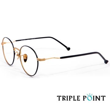 TRIPLE POINT 韓國潮人鏡框 H系列光學眼鏡【H2 BK】▶ 明星款 黑+金