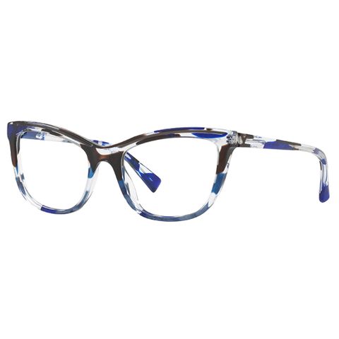 新品上架alain mikli 法式時尚漫畫風小貓眼光學眼鏡(藍)AL3080-002