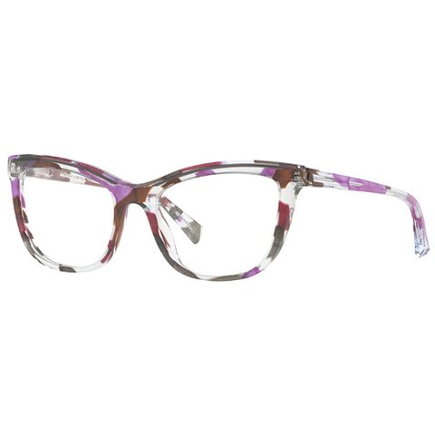 新品上架alain mikli 法式時尚漫畫風小貓眼光學眼鏡(紫)AL3080-004