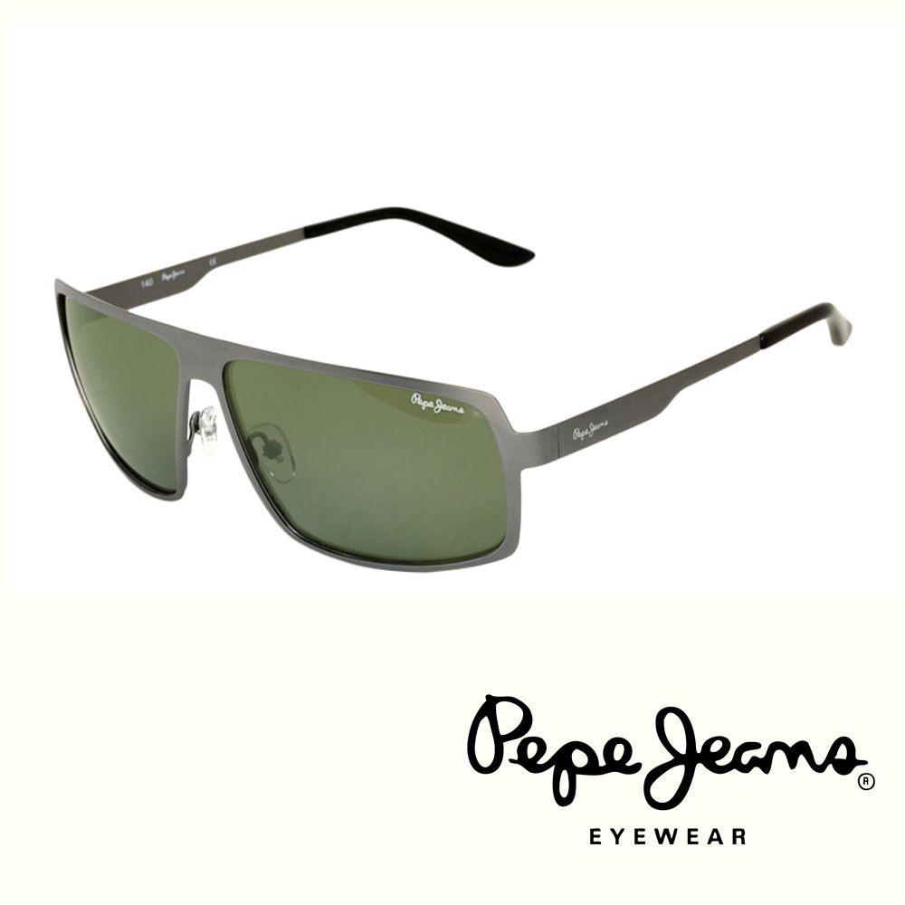 Pepe Jeans  英倫矩形飛行員款金屬太陽墨鏡 (銀) PJ5060PC2