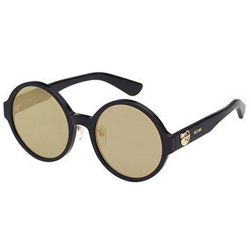 MOSCHINO  復古圓面 小熊 太陽眼鏡(黑色)
