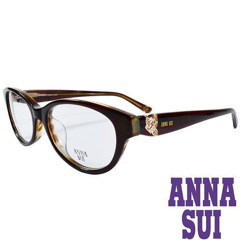 Anna Sui 安娜蘇 【南紡購物中心】質感金屬蝴蝶造型眼鏡(咖啡)AS634-100