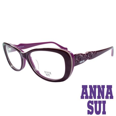 【南紡購物中心】ANNA SUI 印象圖騰造型眼鏡(紫)AS635-760